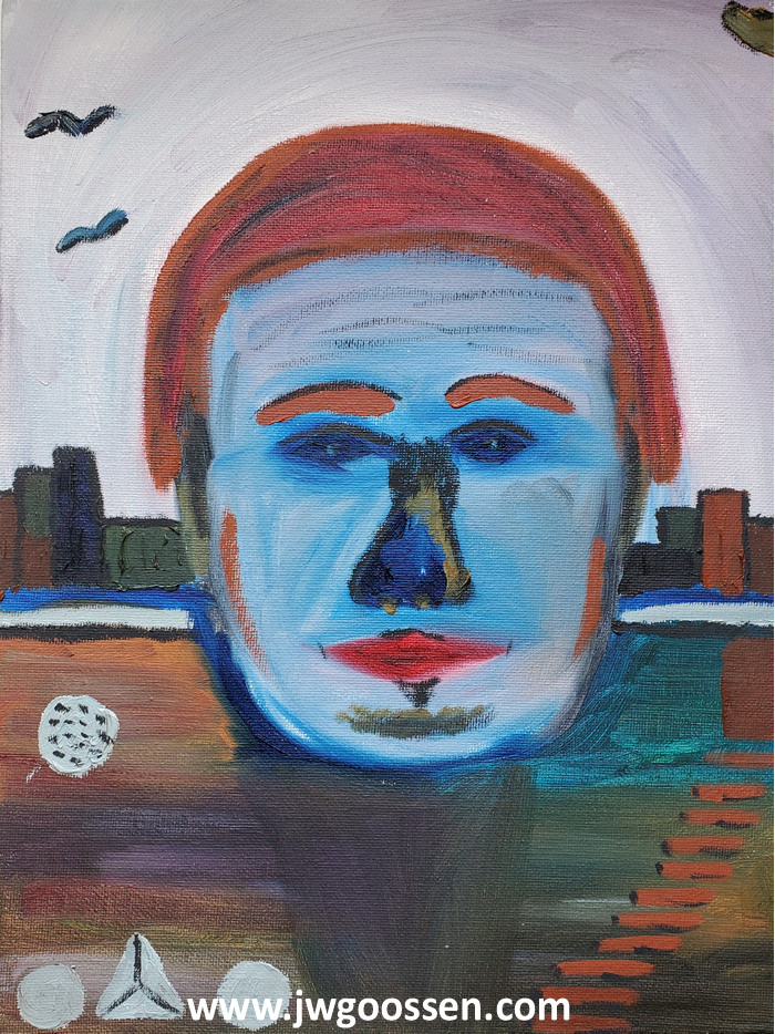 JW Goossen's Blueface portrait painting from his Faces Series...