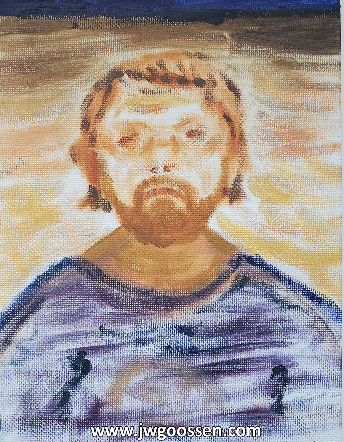 JW Goossen's Olderself portrait painting from his Faces Series...