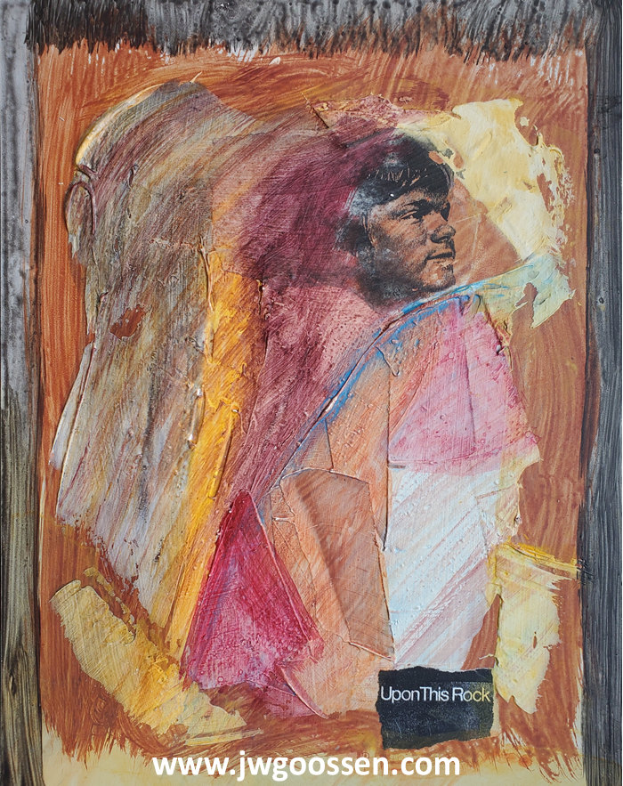 JW Goossen's LN mixed media painting from his Mixed Media Artwork Series...