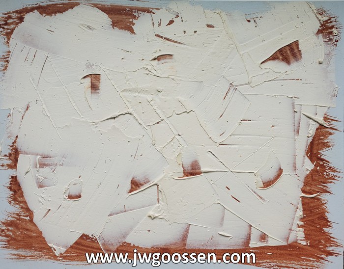 JW Goossen's Mixwhite mixed media painting from his Mixed Media Artwork Series...