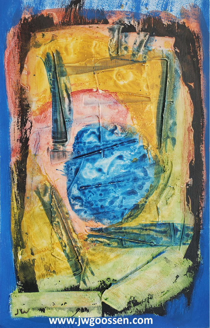 JW Goossen's Origen mixed media painting from his Mixed Media Artwork Series...