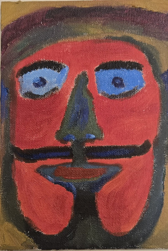 JW Goossen's Blue Eyes portrait painting from his Faces Series...